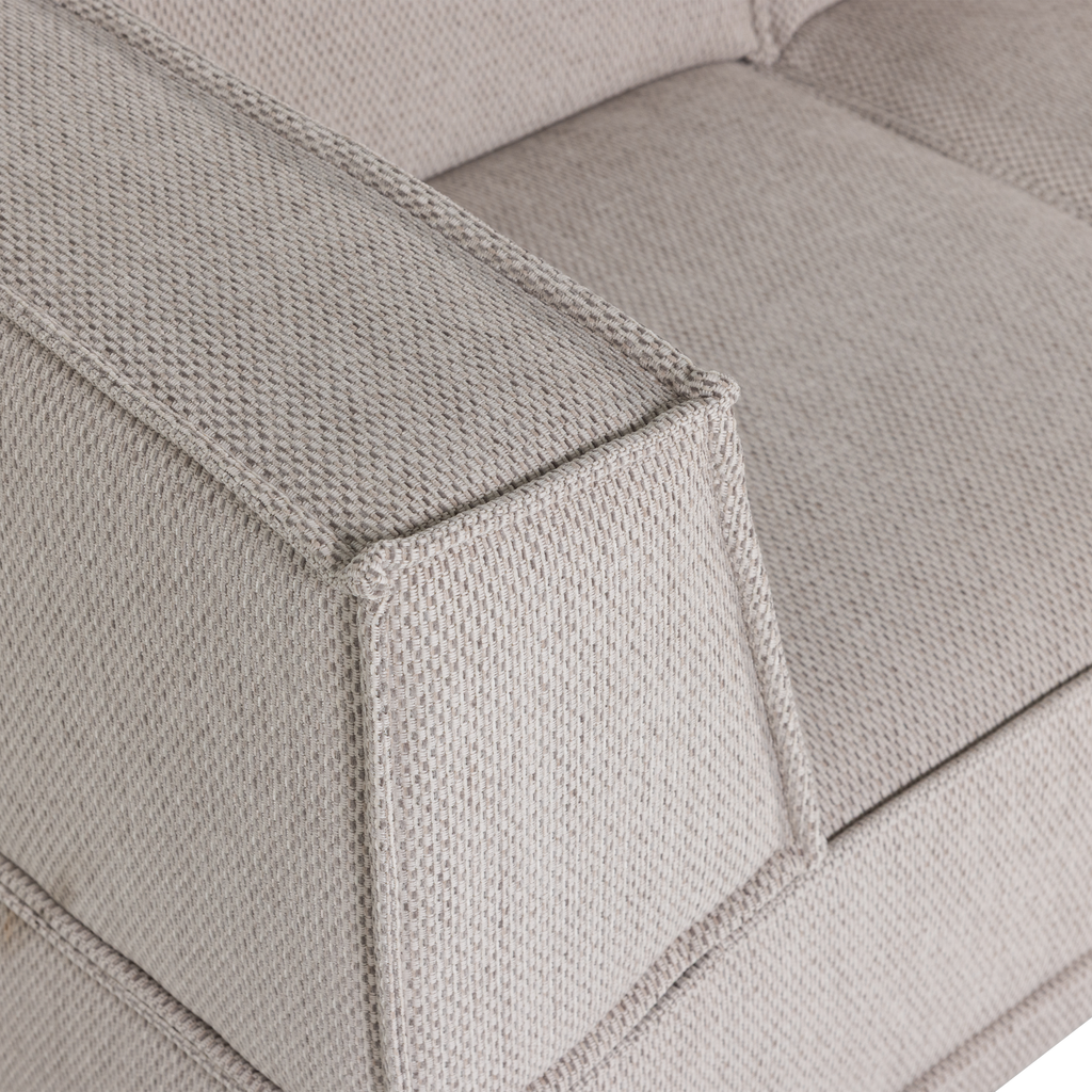MANU CHAISE LONGUE SOFA RIGHT COARSE CHENILLE NATURAL [fsc]