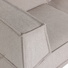 Laden Sie das Bild in den Galerie-Viewer, MANU CHAISE LONGUE SOFA RIGHT COARSE CHENILLE NATURAL [fsc]