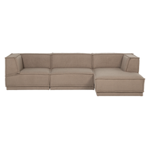 Laden Sie das Bild in den Galerie-Viewer, MANU CHAISE LONGUE SOFA RIGHT TEDDY TAUPE [fsc]
