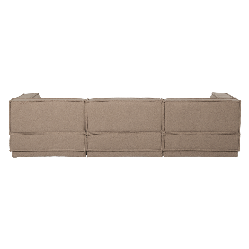 MANU CHAISE LONGUE SOFA RIGHT TEDDY TAUPE [fsc]