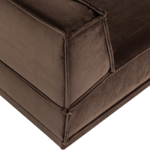 Laden Sie das Bild in den Galerie-Viewer, MANU CHAISE LONGUE SOFA RIGHTVELVET BROWN [fsc]
