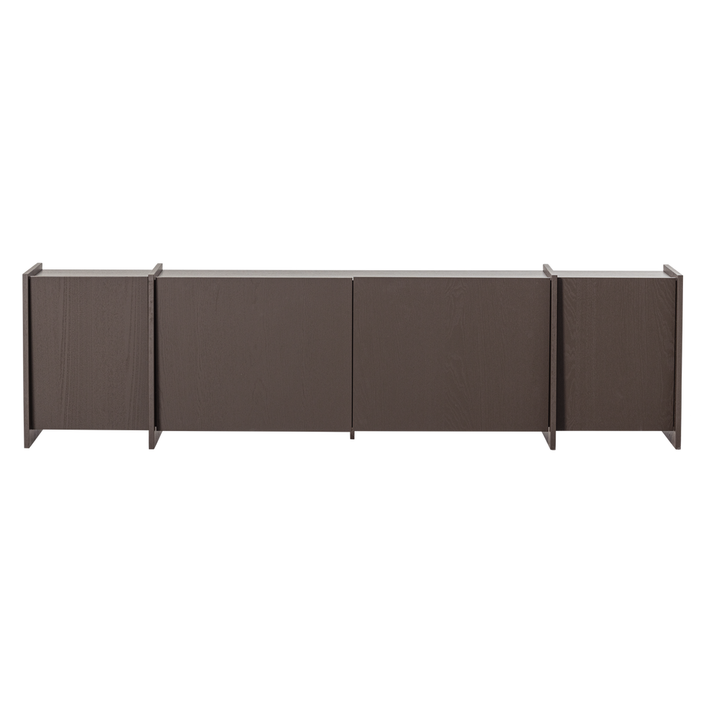 BROCK TV UNIT 200 CM ASH VENEER MID BROWN [fsc]