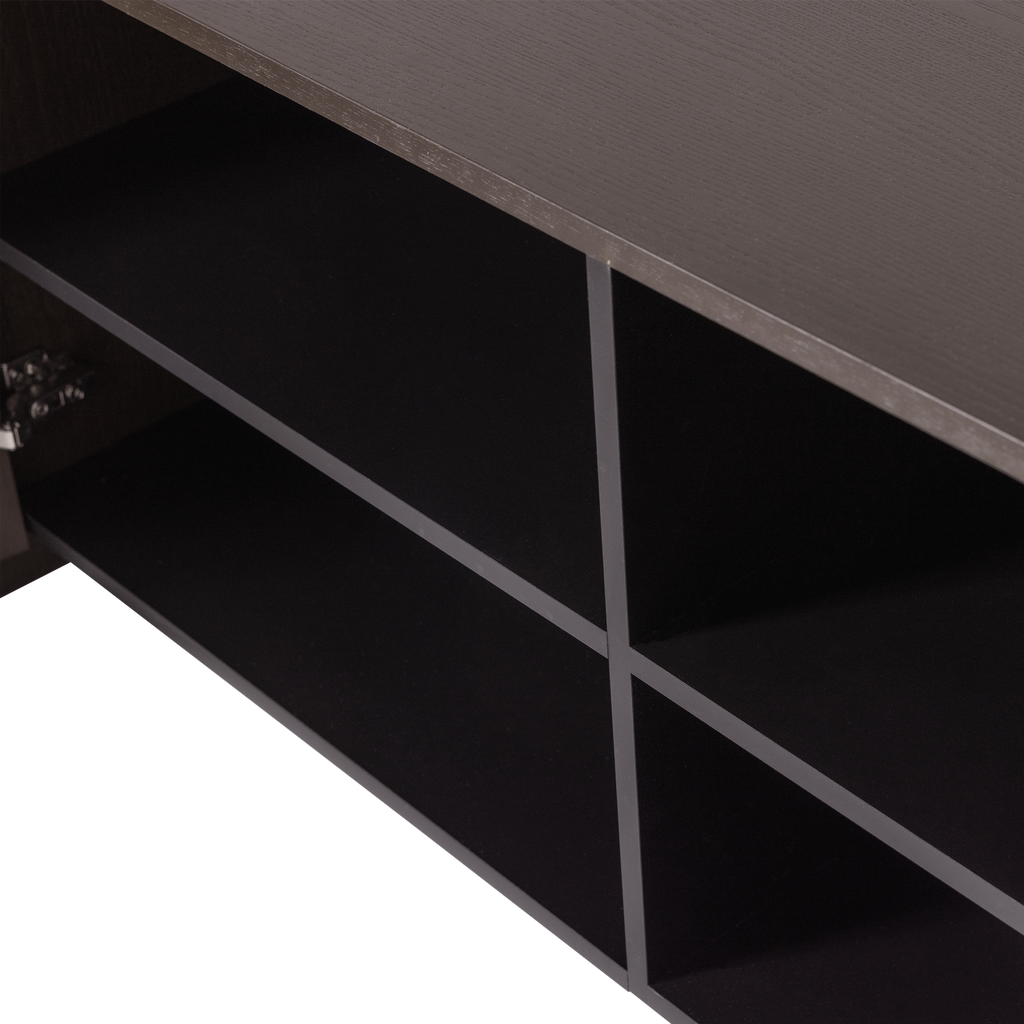 BROCK TV UNIT 200 CM ASH VENEER MID BROWN [fsc]