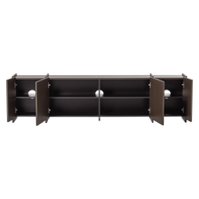 Laden Sie das Bild in den Galerie-Viewer, BROCK TV UNIT 200 CM ASH VENEER MID BROWN [fsc]