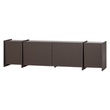 Laden Sie das Bild in den Galerie-Viewer, BROCK TV UNIT 200 CM ASH VENEER MID BROWN [fsc]