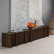 Laden Sie das Bild in den Galerie-Viewer, BROCK TV UNIT 102 CM ASH VENEER MID BROWN [fsc]