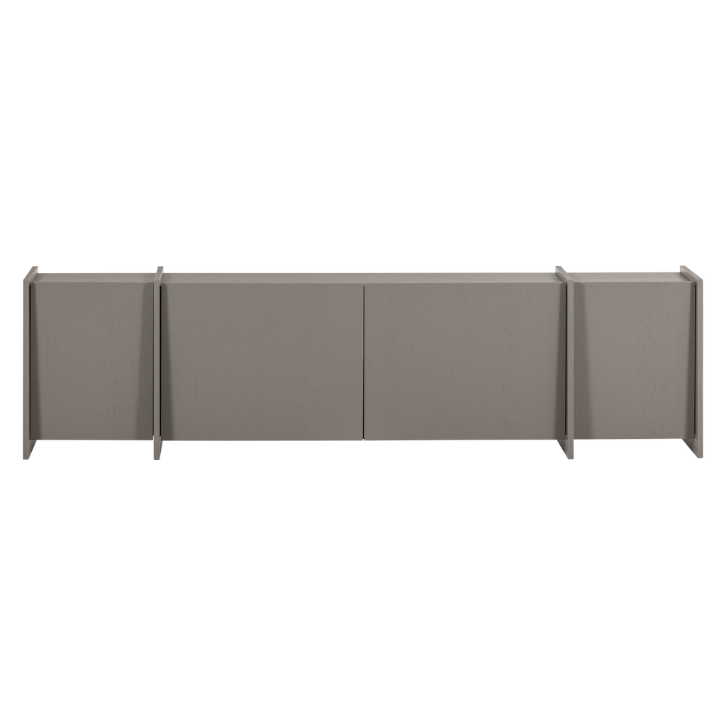 BROCK TV UNIT 200 CM ASH VENEER WARM GREY [fsc]