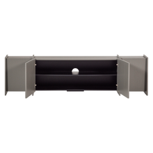 Laden Sie das Bild in den Galerie-Viewer, BROCK TV UNIT 200 CM ASH VENEER WARM GREY [fsc]