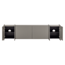Laden Sie das Bild in den Galerie-Viewer, BROCK TV UNIT 200 CM ASH VENEER WARM GREY [fsc]