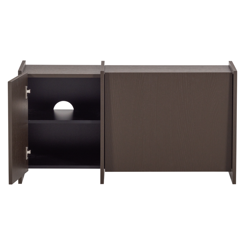 BROCK TV UNIT 102 CM ASH VENEER MID BROWN [fsc]