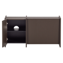 Laden Sie das Bild in den Galerie-Viewer, BROCK TV UNIT 102 CM ASH VENEER MID BROWN [fsc]