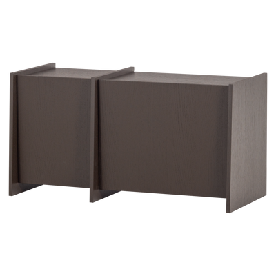 BROCK TV UNIT 102 CM ASH VENEER MID BROWN [fsc]