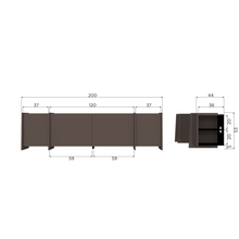 Laden Sie das Bild in den Galerie-Viewer, BROCK TV UNIT 200 CM ASH VENEER MID BROWN [fsc]