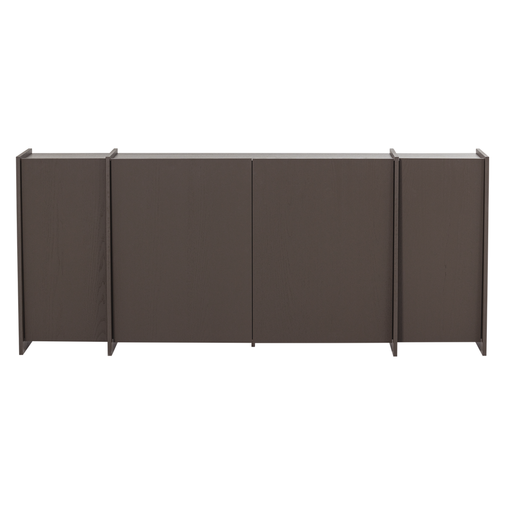 BROCK SIDEBOARD 200 CM ASH VENEER MID BROWN [fsc]