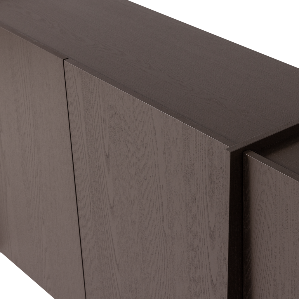 BROCK SIDEBOARD 200 CM ASH VENEER MID BROWN [fsc]