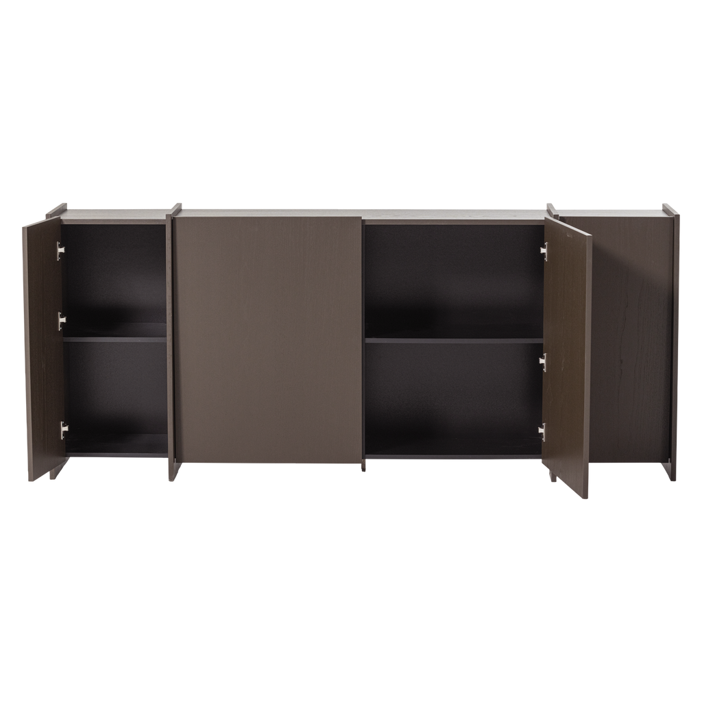 BROCK SIDEBOARD 200 CM ASH VENEER MID BROWN [fsc]
