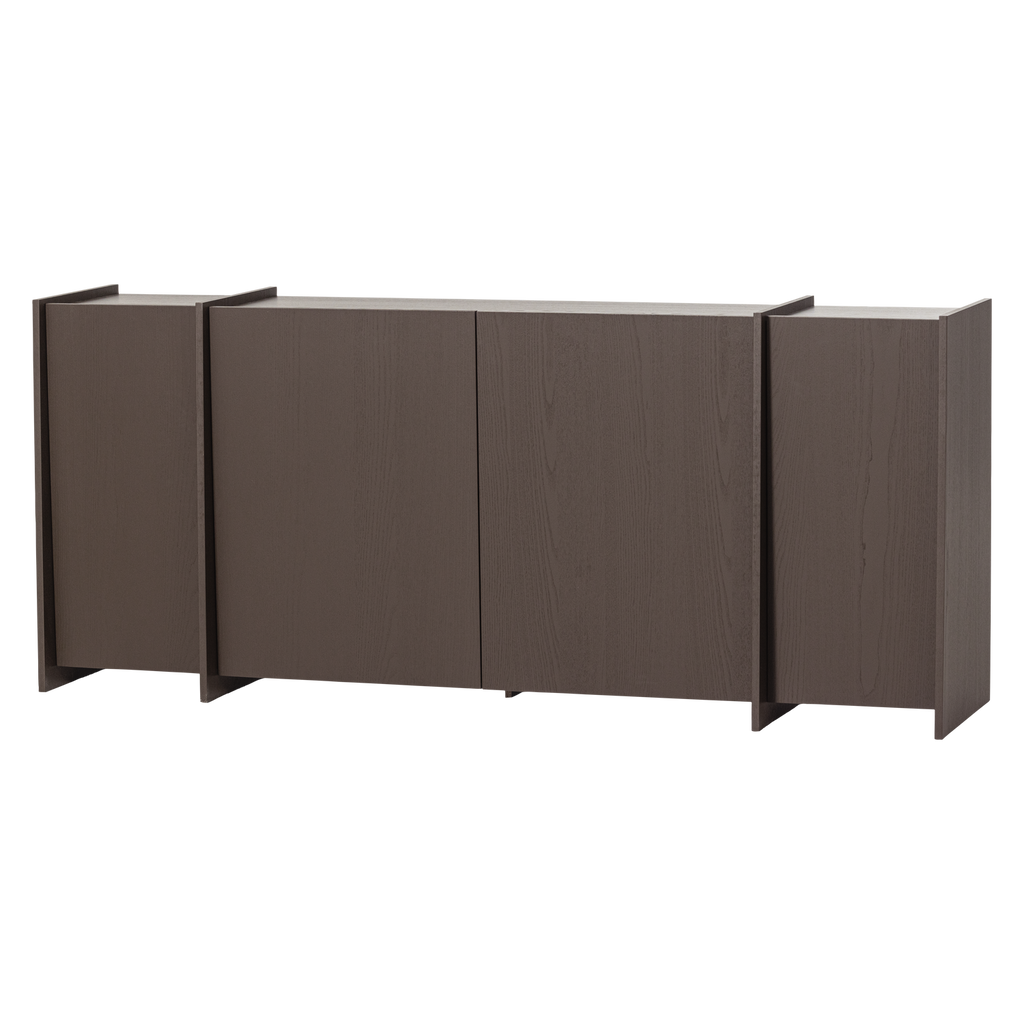 BROCK SIDEBOARD 200 CM ASH VENEER MID BROWN [fsc]