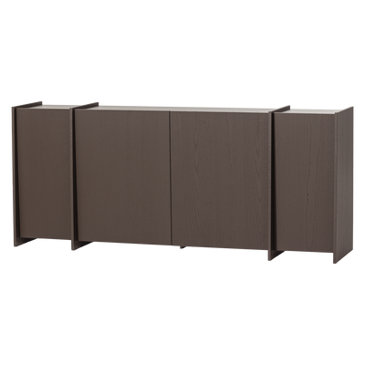 BROCK SIDEBOARD 200 CM ASH VENEER MID BROWN [fsc]