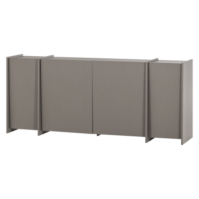 BROCK SIDEBOARD 200 CM ASH VENEER WARM GREY [fsc]