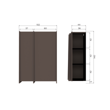 Laden Sie das Bild in den Galerie-Viewer, BROCK 2-DOORS CABINET ASH VENEER MID BROWN [fsc]