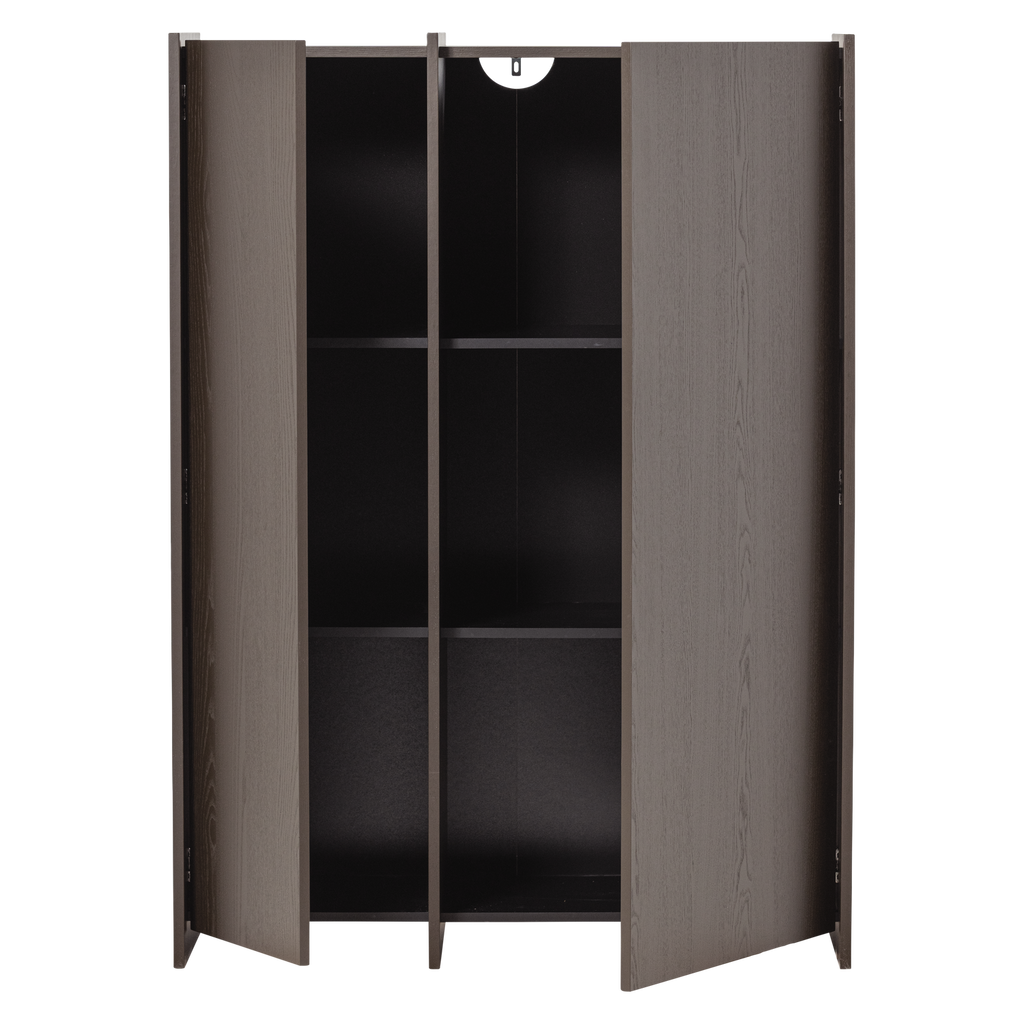 BROCK 2-DOORS CABINET ASH VENEER MID BROWN [fsc]