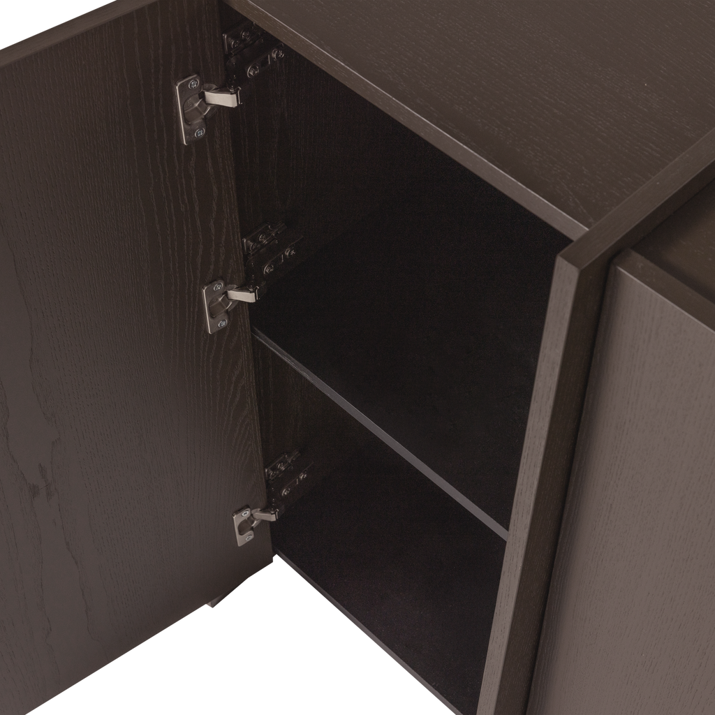 BROCK 2-DOORS CABINET ASH VENEER MID BROWN [fsc]