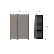 Laden Sie das Bild in den Galerie-Viewer, BROCK 2-DOORS CABINET ASH VENEER WARM GREY [fsc]