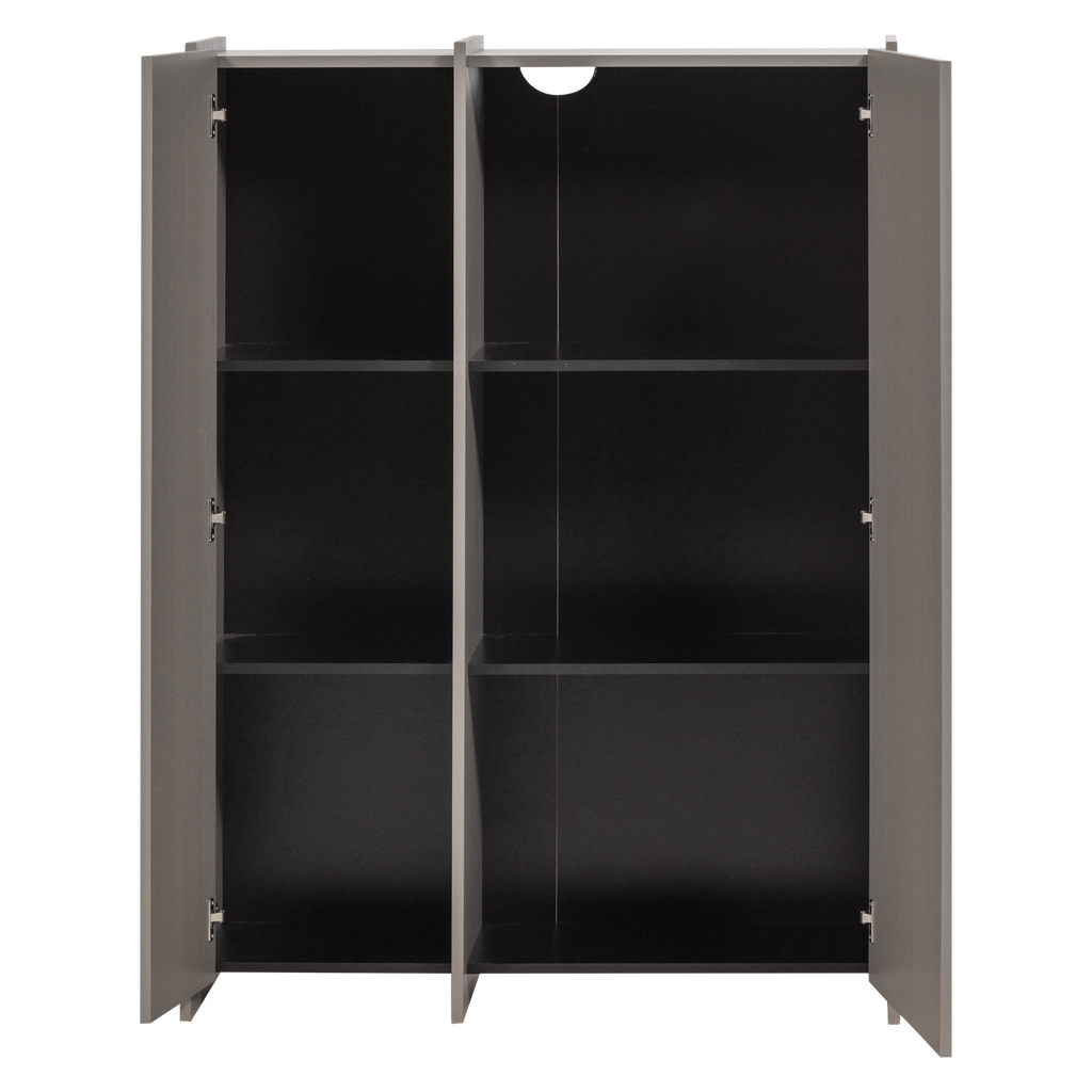 BROCK 2-DOORS CABINET ASH VENEER WARM GREY [fsc]