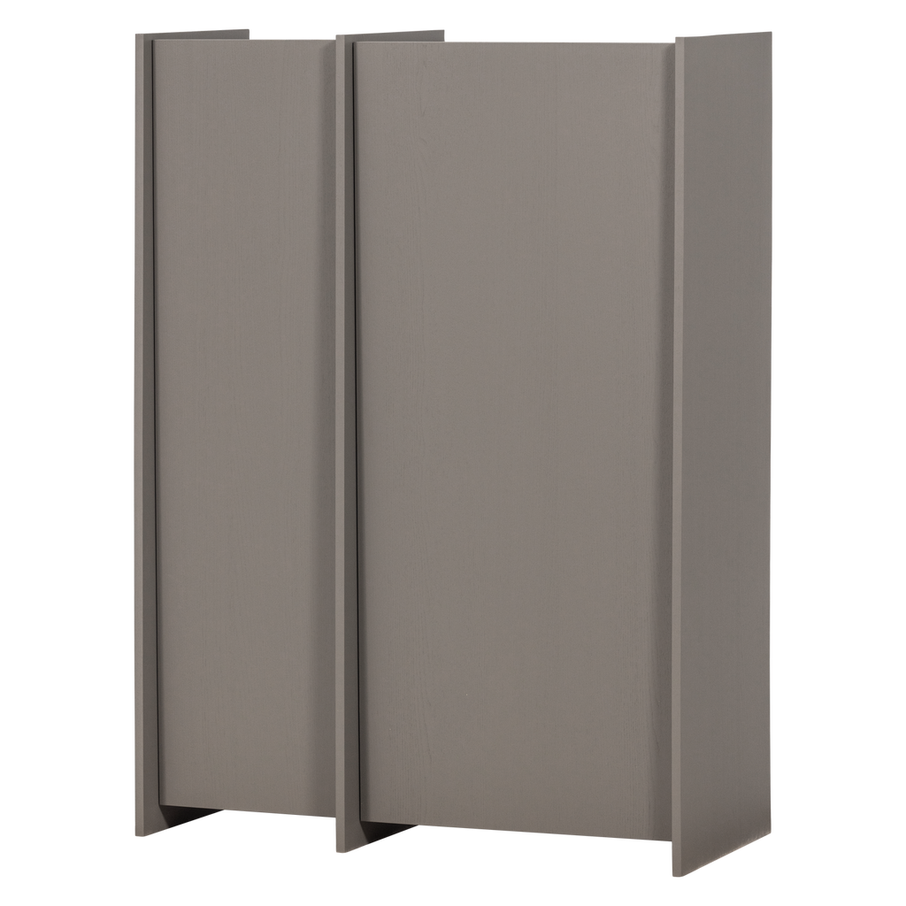 BROCK 2-DOORS CABINET ASH VENEER WARM GREY [fsc]