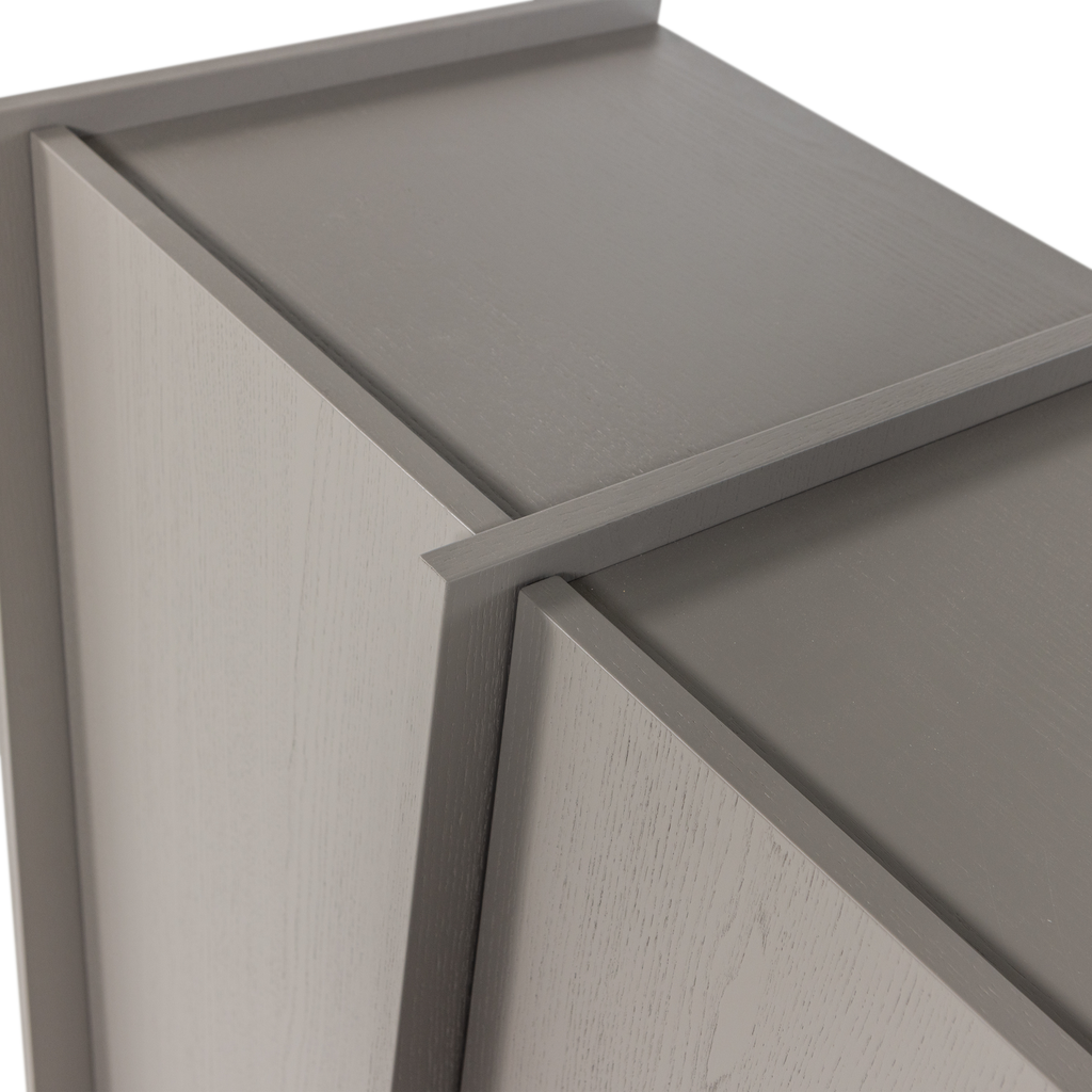 BROCK 2-DOORS CABINET ASH VENEER WARM GREY [fsc]