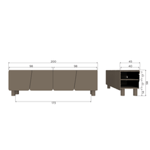 Laden Sie das Bild in den Galerie-Viewer, ROOT TV UNIT 200 CM PINE TRUFFLE BROWN [fsc]