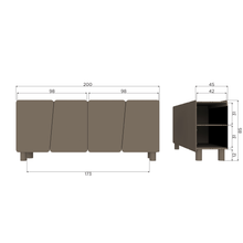 Laden Sie das Bild in den Galerie-Viewer, ROOT SIDEBOARD 200 CM PINE TRUFFLE BROWN [fsc]