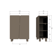 Laden Sie das Bild in den Galerie-Viewer, ROOT 2-DOORS CABINET PINE TRUFFLE BROWN [fsc]