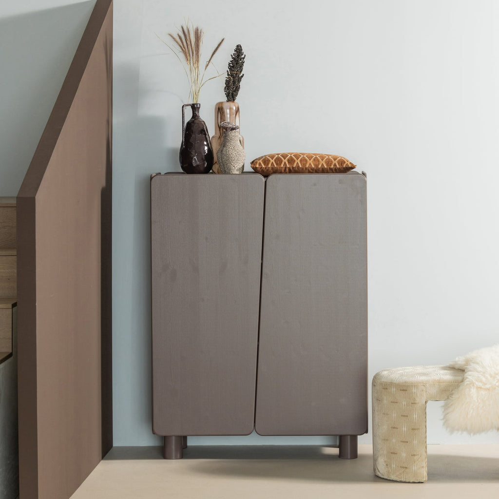 ROOT 2-DOORS CABINET PINE TRUFFLE BROWN [fsc]