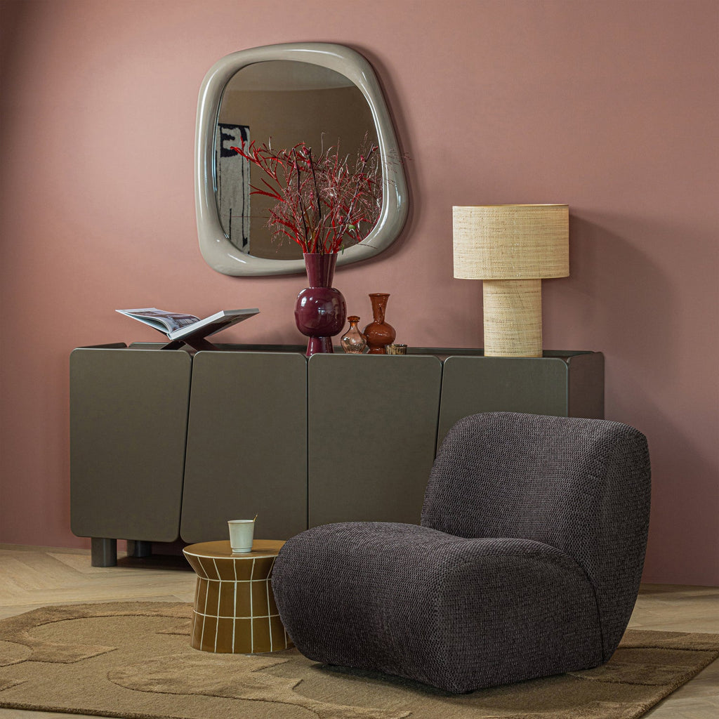 NOMU ARMCHAIR COARSE CHENILLE ANTHRACITE [fsc]