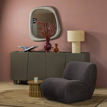 Laden Sie das Bild in den Galerie-Viewer, NOMU ARMCHAIR COARSE CHENILLE ANTHRACITE [fsc]