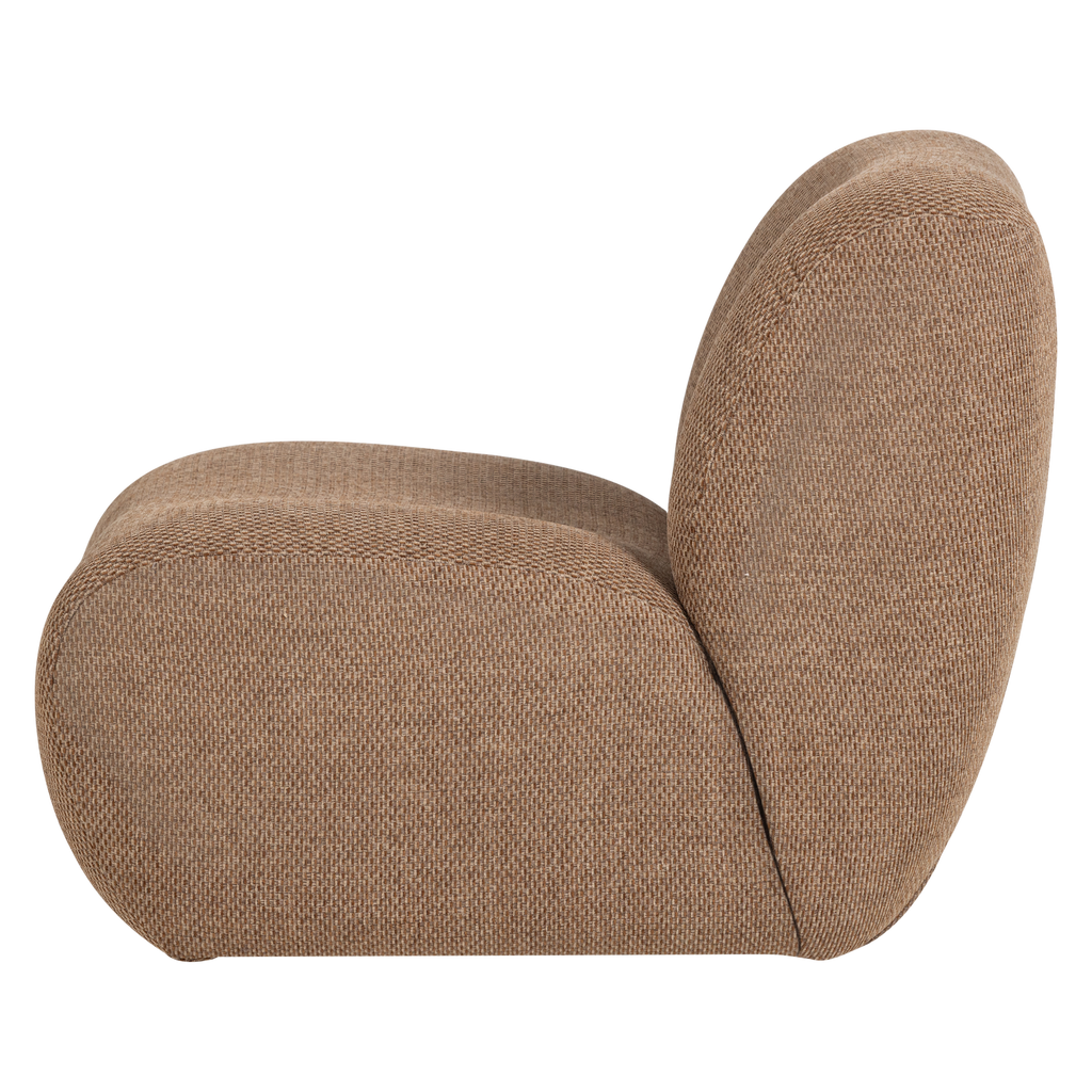 NOMU ARMCHAIR COARSE CHENILLE LIGHT BROWN [fsc]