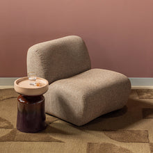 Load image into Gallery viewer, TUMO DECORATIVE SIDE TABLE O35x44 CM CERAMIC PURPLE/BROWN