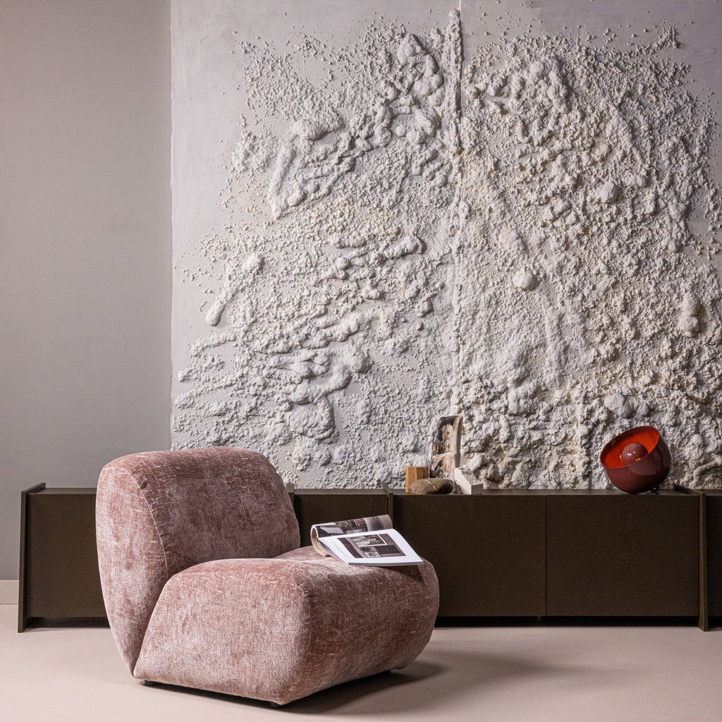 NOMU ARMCHAIR CRAQUELE VELVET LIGHT PINK [fsc]