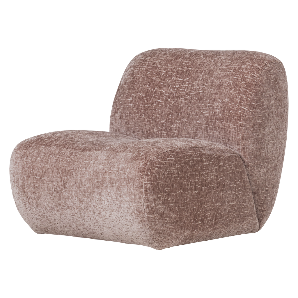 NOMU ARMCHAIR CRAQUELE VELVET LIGHT PINK [fsc]
