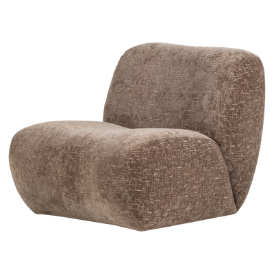 NOMU ARMCHAIR CRAQUELE VELVET LIGHT BROWN [fsc]