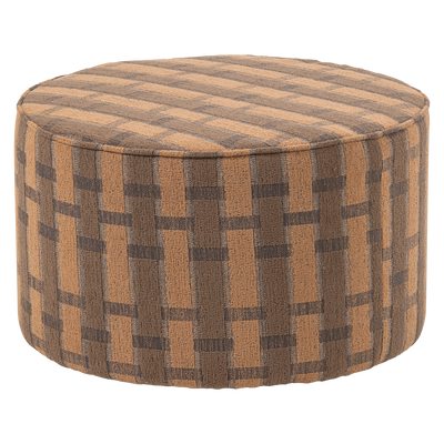 SARLI POUF LOW CHENILLE BROWN/PINK [fsc]