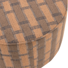 Cargar imagen en el visor de la galería, SARLI POUF LOW CHENILLE BROWN/PINK [fsc]
