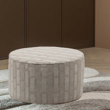 Cargar imagen en el visor de la galería, SARLI POUF LOW CHENILLE NATURAL/BEIGE [fsc]