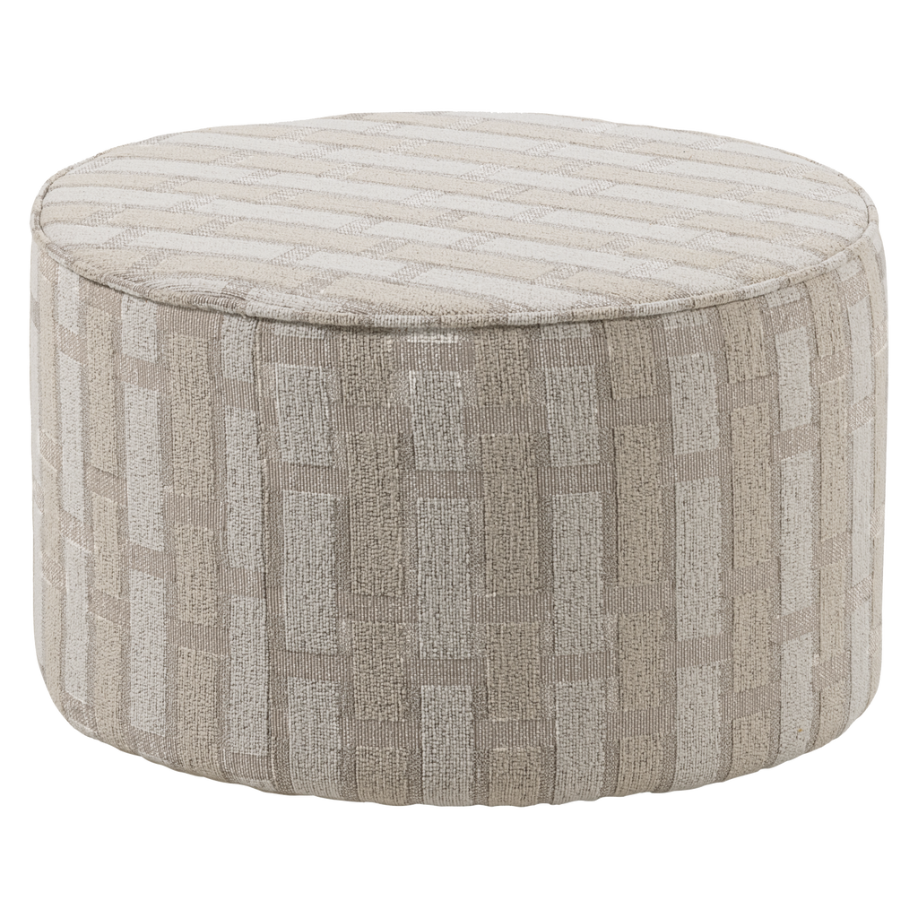 SARLI POUF LOW CHENILLE NATURAL/BEIGE [fsc]
