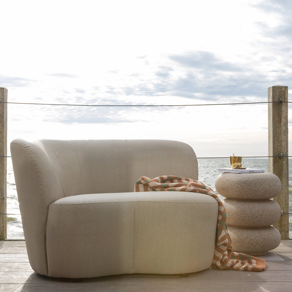 LAUREL SIDE TABLE WITH DOTS BEIGE