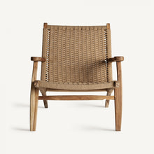 Load image into Gallery viewer, Teak and rope Armchair