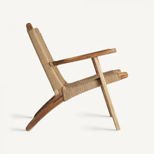 Load image into Gallery viewer, Teak and rope Armchair