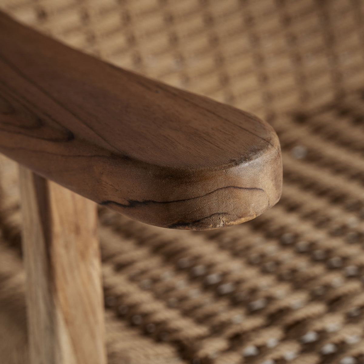 Teak and rope Armchair