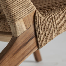 Load image into Gallery viewer, Teak and rope Armchair